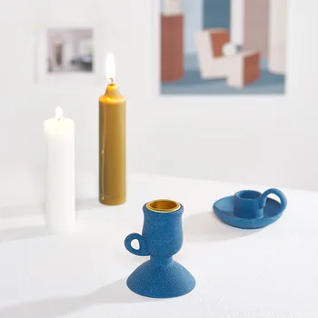 Керамичен свещник за декорация на дома в скандинавски стил, Чаша за свещи, Празнични Изискани Сладки Малки Керамични Бижута, подпори за снимане в стая, подарък