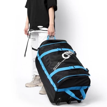 количка за 85Л голям капацитет, мъжка чанта на колела, пътни багаж чанта за количка, чанта за количка за пътуване, чанта към количката