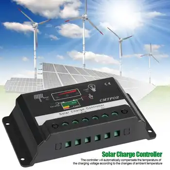 Контролер за зареждане на слънчеви батерии 30A 12/24V Регулатор зарядно устройство за слънчева батерия