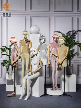 Корейската версия на модела витрини за цялото тяло, подпори, магазин за дамско облекло, манекен женски модел, рафт за кукли