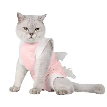 Костюм за стерилизация на домашните любимци, полезна защитно облекло за рехабилитация на котки, дрехи за възстановяване на котки бутоните за кученце