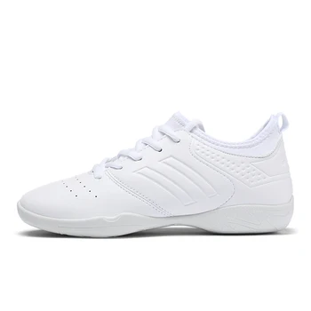 Лека бяла мека обувки за лека атлетика, танци, удобни дамски маратонки за аеробика в салона, обувки за момичета, дамски обувки за черлидинга
