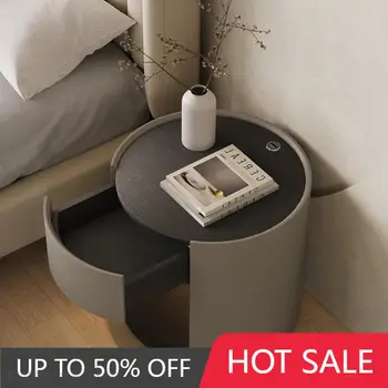 Луксозен малка странична масичка в италиански стил за съхранение на вещите в спалнята, Умни минималистичные Кутии прикроватной нощни шкафчета, Удобни маси De Nuit Smart Furniture