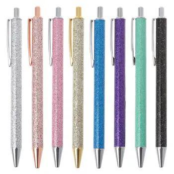 Луксозна метална химикалка писалка с пайети 1,0 мм, дръжки за подаване на масло, канцеларски материали Sch W3JD