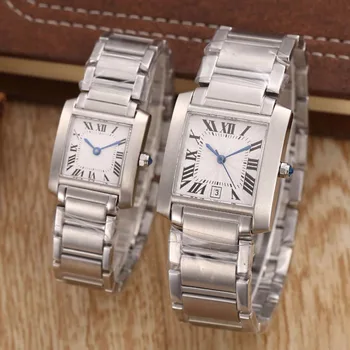 Луксозни маркови часовници Love Watch, женски мъжки часовник, японски кварцов часовник, сапфировые часовници за влюбени, часовник, със син циферблат от неръждаема стомана 316