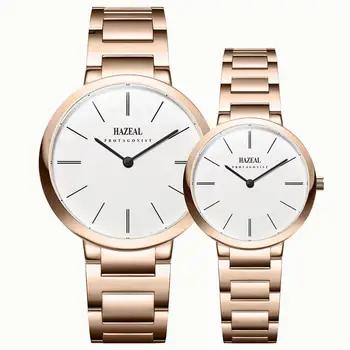луксозни часовници за жени, дамски кварцов часовник Hazeal lady dress двойка часовници, модни водоустойчив часовник relogio femino