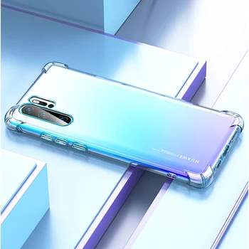 Луксозният ултра тънък прозрачен устойчив на удари силиконов калъф за Huawei P Smart Z S Pro Plus 2019 2020 2021, мека делото от TPU