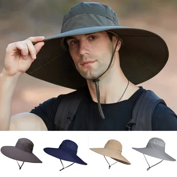 Лятна шапка Рибар, мъжки шапки-кофи с големи широки поля, Водоустойчив Солнцезащитная Шапка с защита от uv, Туризъм шапка-кофа за Риболов, Солнцезащитная шапка