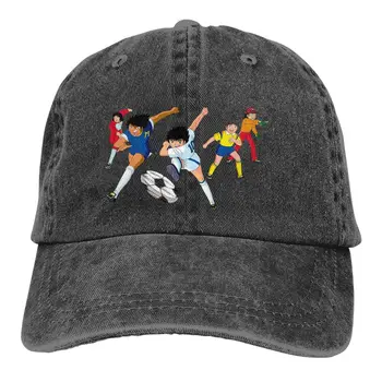Лятна шапка с сенника, хип-хоп шапки Captain Tsubasa GOAL!Обичам футболни каубойски шапки с козырьками