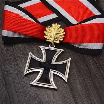 Медалите с железен кръст по-високо качество на Втората световна война WW2 EK2 EK1, немска медал с дъбови листа, иконата с кутия и сертификат