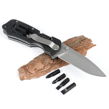 Многофункционален сгъваем нож Безплатна доставка, туристически EDC инструменти за спестяване от неръждаема стомана, отвертки, нож на улицата
