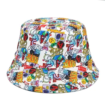 Мода 2023 г., лятна мъжки панама в стил хип-хоп с писмото принтом, Рибарски шапки, шапки, Дамски плажна шапка, Унисекс, Панама, Дамски