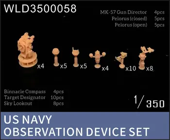 МОДЕЛИ WULA WLD3500058 в мащаб 1/350 НАБОР от НАБЛЮДАТЕЛНИ УСТРОЙСТВА на ВМС на САЩ с 3D печат