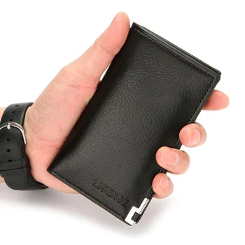 Модерен Мъжки чанти и калъфи за карти от изкуствена кожа, черен Портфейл, лична карта, кредитна карта, визитница, черно Кафе в чантата си, в Чантата си за пари Чанта