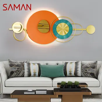 Модерен стенен лампа SAMAN, луксозен led творчески скандинавски фон, вътрешно халба бира за дома, хол, спалня