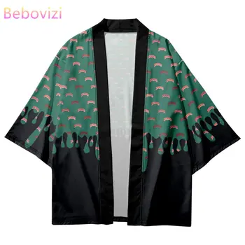 Модно кимоно с 3D принтом, жена с жилетка, риза 2023, лятна японската плажната юката, традиционно облекло, градинска облекло