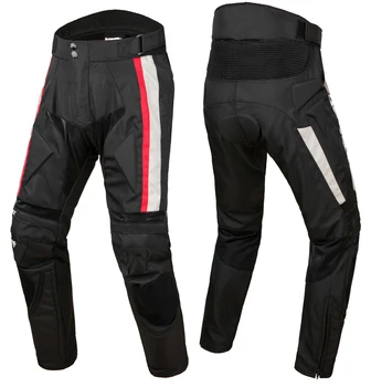 Мотоциклетни панталони, мъжки панталони за мотокрос от плат Оксфорд, непромокаеми панталони за езда с плъзгачи на колене