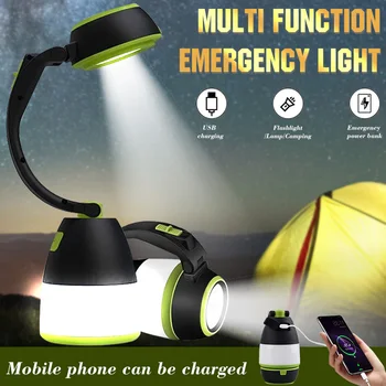 Мултифункционална led лампа за къмпинг, уличен походный фенерче, преносим USB Акумулаторна настолна лампа за помещения, Авариен захранващ блок