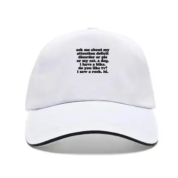Мъжка бейзболна шапка с принтом 2022, памучен бейзболна шапка със забавна добавка цитат на ADHD, дамска шапка