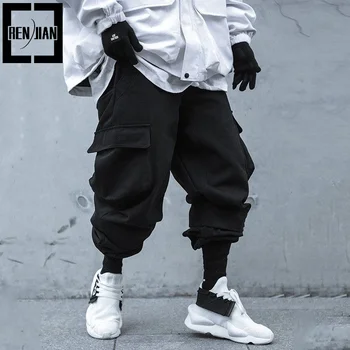 Мъжки джоггеры-зреещи в стил хип-хоп, свободно намаляване, панталони-карго, спортни панталони Harajuku за мъже