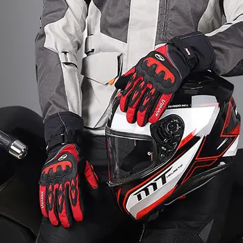 Мъжки мотоциклетни ръкавици със сензорен екран, ветроупорен, водоустойчиви, топли зимни ръкавици за езда, за активен отдих