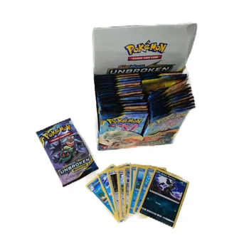На карти Pokemon Слънце Луна Лъскави кутии, колекционерски Бустери Калъфи за карти Албуми с покемонами Детски подаръчни карти Магазин за играчки