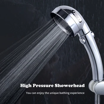 Накрайник за душ с високо налягане, 3 настройка, Регулируема Подвижна дюза за душа в банята, ръчна дюза за душ за баня, аксесоари за баня
