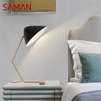 Настолна лампа SAMAN Nordic в стила на постмодерното, креативен дизайн, led настолна лампа, декорация за дома спални, прикроватного кабинет