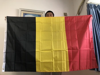 НЕБЕСЕН ФЛАГ безплатна доставка големите белгийски флаг 90*150 см Белгийски национален висящ банер от полиестер флаг Белгия