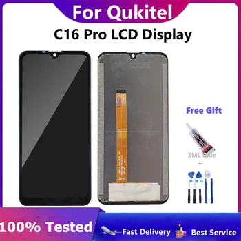 Нов Висококачествен LCD дисплей За Oukitel C16 Pro с LCD дисплей и Цифрователем едно докосване на екрана в Събирането на Преносимото LCD дисплей + Инструменти