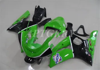 Нов Комплект Мотоциклетни Обтекателей от ABS-пластмаса, Подходящ За Kawasaki Ninja ZX6R 636 ZX-6R 2003 2004 03 04 Поръчка, Черен, Зелен