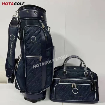 Нова автомобилна марка мъжки синя/черна камуфляжная найлон водоустойчива чанта за голф Golf Boston Bag Set