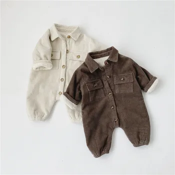 Нови Зимни вельветовые изолирана тела за бебета в корейски стил, дрехи за деца, всеки ден тела за новородени момчета