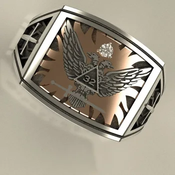 Новият Хит на продажбите, Бижута, Европа и Америка, модерен пръстен с двуглавым орел, индивидуално тенденция мъжки пръстен