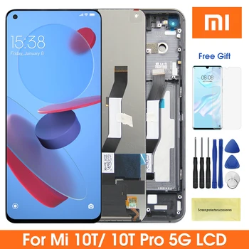 Оригиналът на Екрана за Xiaomi Mi 10T Pro 5G LCD дисплей на Цифров Сензорен Екран С Рамка При Събирането за Xiaomi Mi 10T 5G M2007J3SY
