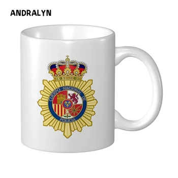 Персонализирана чаша за Националната полиция на Испания, керамични кафеена чаша с обем 11 грама, Директен доставка