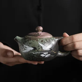 Печка Хуан Кай Чэнсян Xi Ши Ху Ръчно Реколта Керамични Чайница Кунг-фу Малка Тенджера чай Почит Ху Puer Чайник за варене на чай WaterJar