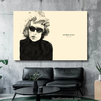 Плакат на Боб Дилън, музикална певица, Звезда, Артистична снимка, плакат печат върху платно, Начало декор, стенни живопис (без рамка)