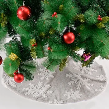 Пола за коледната елха във формата на снежинки Коледно парти Коледната украса Байковая пола за Коледната елха, за да проверите за начало на фестивала