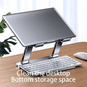 Поставка за лаптоп от алуминиева сплав N515 увеличена За получаване на преносим офис на работния плот с двоен вертикален товаро топлина