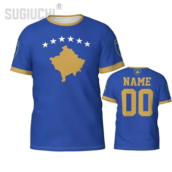 Потребителско име, номер, Знаме на Косово, емблема, 3D тениски за мъже, дамски тениски, Джърси, дрехи за отбор, Футбол, подарък тениска за футболни фенове