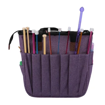 Преносима чанта за плетене, чанта за съхранение на инструменти за плетене на една кука, калъф