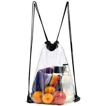 Прозрачен раница на съвсем малък, чанта за съхранение на плодове, спортни сакове, спортни раница 43x33 см, Унисекс, с голям капацитет, лесен плажен раница
