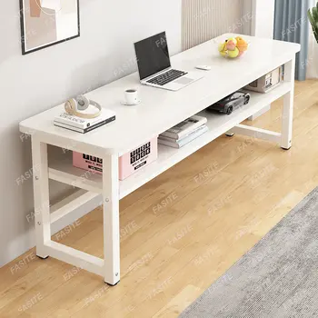 Работна маса за момичета, спалня, дълга маса, дълга маса, работно бюро, балкон, тесен компютърна маса