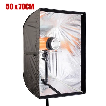 Размер 50 см х 70 см Правоъгълен рефлектор за фото студио, светкавица, текстилен чадър, софтбокс за аксесоари за фото студио Speedlight