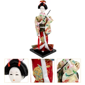 Реколта статуетка на гейша, Аксесоари за дома, скулптура, интериор на самурая, японска фигурка Кабуки
