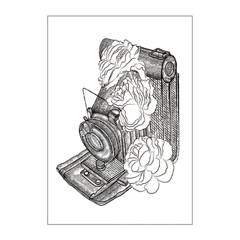 Ретро Камера Прозрачни печати Ретро силиконов печат за scrapbooking DIY/ Производство на пощенски картички, Забавни декорации Аксесоари за бродерия Гумени печати