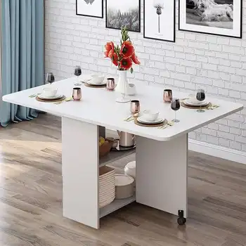 Сгъваема маса за Хранене Комплект мебели Модерна Дървена Маса за Хранене Произведено Офис Маса За съхранение на Кухненските Мебели Дропшиппинг