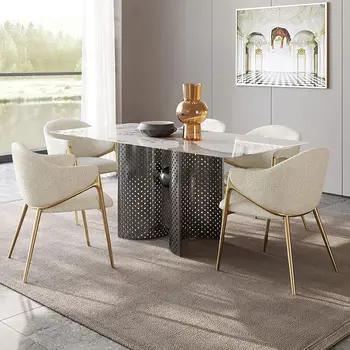 Скандинавски Модерна маса за Хранене, стол, Маса, Луксозен Офис Дизайнерски стол за Хранене, Кухненски Шезлонги за всекидневната, за Украса на детски Ясли