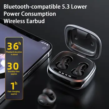 Слушането на музика Интелигентно сензорно управление на Играта с истински ниска латентност, съвместим с Bluetooth 5.3 Скоба за ушите, Спортен захранване